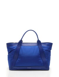 美品BALENCIAGAバレンシアガトートバッグ363419ナイロンレザー青ブルーレディース【本物保証】【中古】