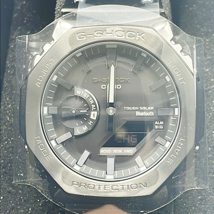 乐天商城 - CASIO カシオ 時計 GSHOCK FULL METAL 2100 Series GMB2100BD1AJF ブラック ステンレススチール メンズ アナデジ 新品未使用展示品【本物保証】【中古】