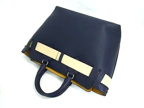 BURBERRY バーバリー ハンドバッグ ミディアム ベルトバッグ 4076723 ネイビー系 カーフレザー レディース 2W 3rbt-10077873 3R boutique サンプル画像3