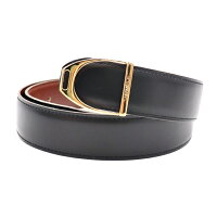 HERMESエルメスリバーシブルベルト替えバックル付レザーブラックブラウンゴールド金具○Z刻印表記サイズ75全長88cm男女兼用可アパレル小物【本物保証】【中古】