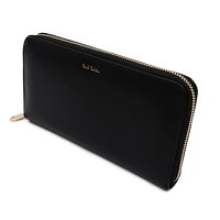 新品未使用展示品PaulSmithポールスミスラウンドファスナー長財布M1A-4778-AMULTIブラックレザー【本物保証】【中古】