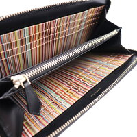 新品未使用展示品PaulSmithポールスミスラウンドファスナー長財布M1A-4778-AMULTIブラックレザー【本物保証】【中古】