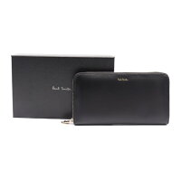 新品未使用展示品PaulSmithポールスミスラウンドファスナー長財布M1A-4778-AMULTIブラックレザー【本物保証】【中古】