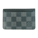 美品 LOUIS VUITTON ルイヴィトン カードケース ネオ・ポルトカルト N62666 グレー ブラック ダミエグラフィットキャンバス カーフレザー メ...