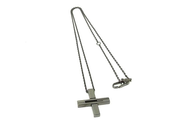 Rakuten - GUCCI グッチ ネックレス カットアウトG クロス 228363 ブラック系 SV925 ユニセックス 十字架【本物保証】【中古】