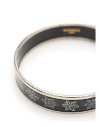 HERMESエルメスエマイユPMバングル七宝黒白アクセサリー雪の結晶【本物保証】【中古】