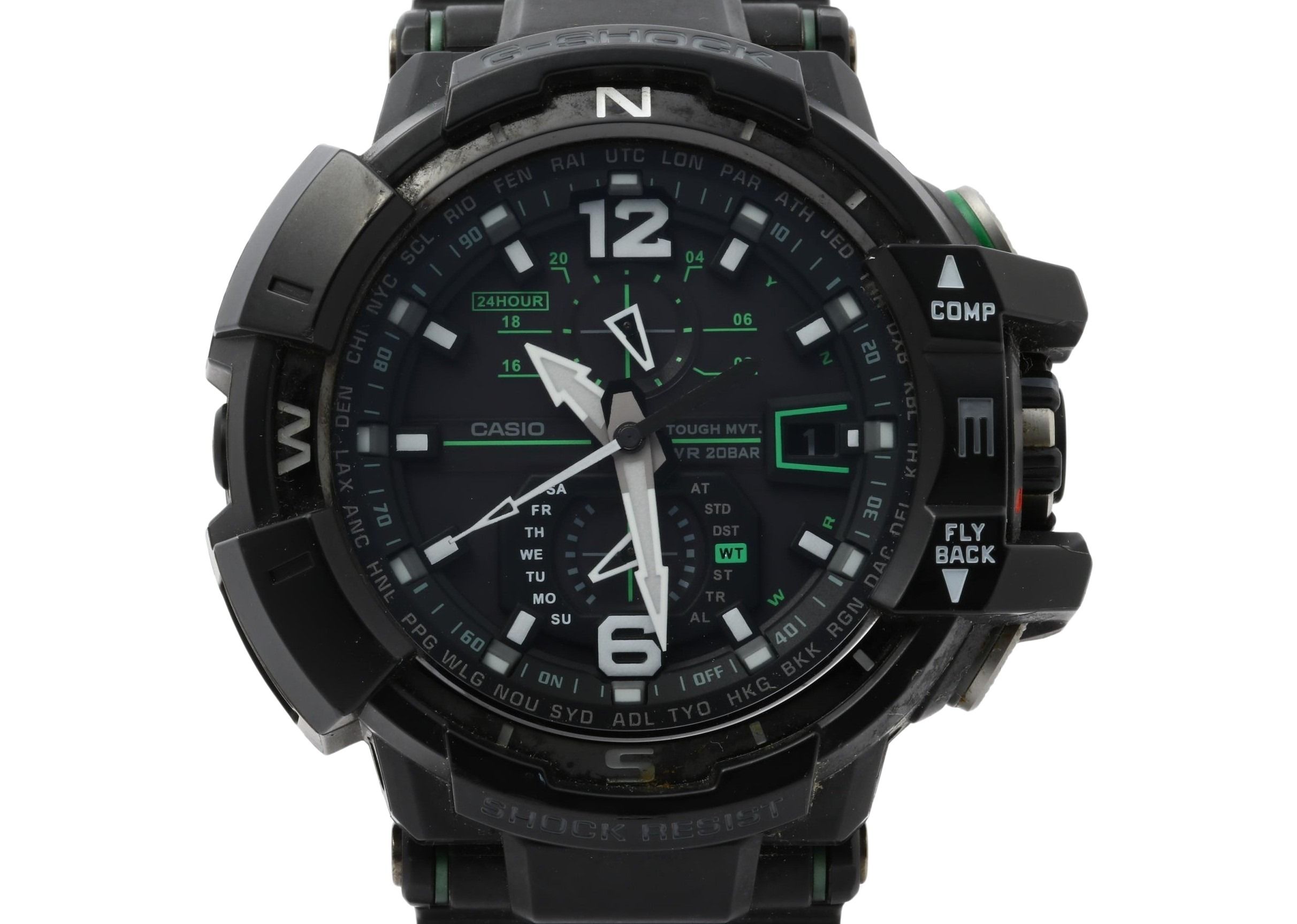 乐天商城 - CASIO カシオ 時計 GSHOCK MASTER OF G AIR GRAVITYMASTER GWA11001A3JF ブラック 樹脂 メンズ アナログ【本物保証】【中古】