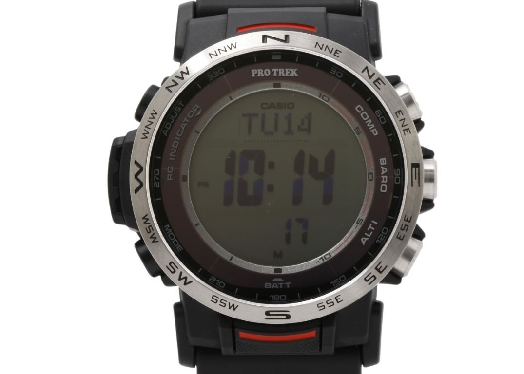 乐天商城 - CASIO カシオ 腕時計 PRO TREK プロトレック Climber Line PRW-35-1AJF ブラック系 樹脂（バイオマス）／ステンレススチール メンズ デジタル 新品未使用展示品【本物保証】【中古】