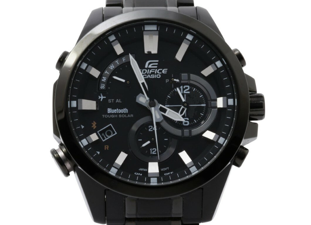 乐天商城 - CASIO カシオ 時計 EDIFICE エディフィス EQB510 ブラック ステンレススチール メンズ アナログ 美品【本物保証】【中古】