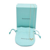 美品Tiffany&Co.ティファニーリボンモチーフネックレス750K18ゴールドアクセサリー小物【本物保証】【中古】