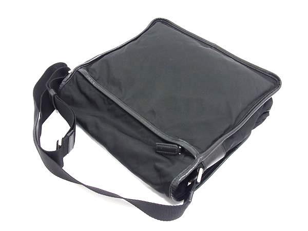 美品 PRADA プラダ ショルダーバッグ トライアングルロゴ V158 ブラック テスート ...