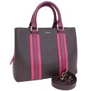 美品 Paul Smith ポールスミス ハンドバッグ 2WAYバッグ PWR120 ブラウン系 パープル系 ピンク系 ゴールド金具 レザー レディース ショル...