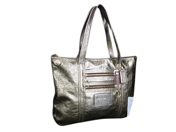 乐天商城 - COACH コーチ トートバッグ 13820 ゴールド レザー レディース 美品【本物保証】【中古】