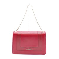 超美品BVLGARIブルガリセルペンティフォーエバーショルダーバッグルビーレッドレザー【本物保証】【中古】