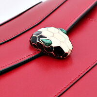 超美品BVLGARIブルガリセルペンティフォーエバーショルダーバッグルビーレッドレザー【本物保証】【中古】