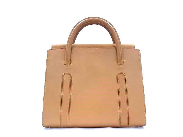 乐天商城 - 美品 ChristianDior クリスチャンディオール ハンドバッグ - - ブラウン系 レザー レディース【本物保証】【中古】