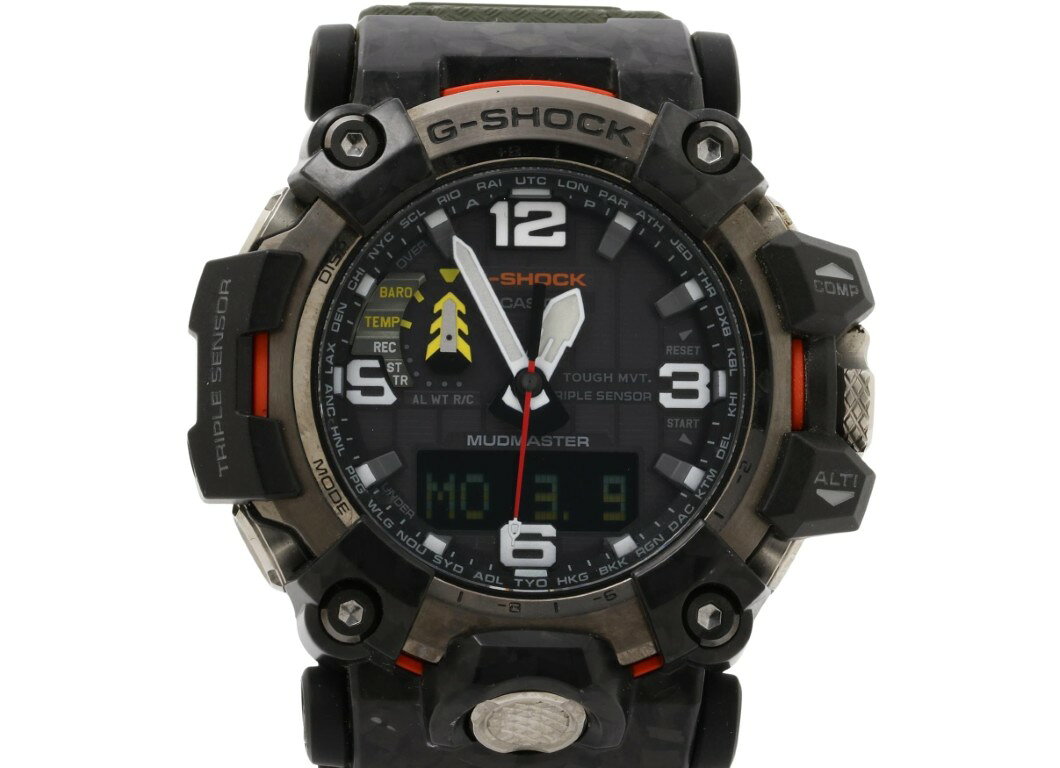 乐天商城 - CASIO カシオ 時計 GSHOCK MASTER OF G LAND MUDMASTER GWG20001A3JF ブラック カーキ 樹脂／ステンレススチール メンズ アナデジ 美品【本物保証】【中古】