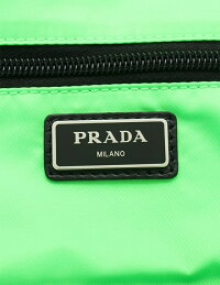 超美品PRADAプラダTESSUTOリュックサックバックパック2VZ021ナイロン黒黄緑【本物保証】【中古】