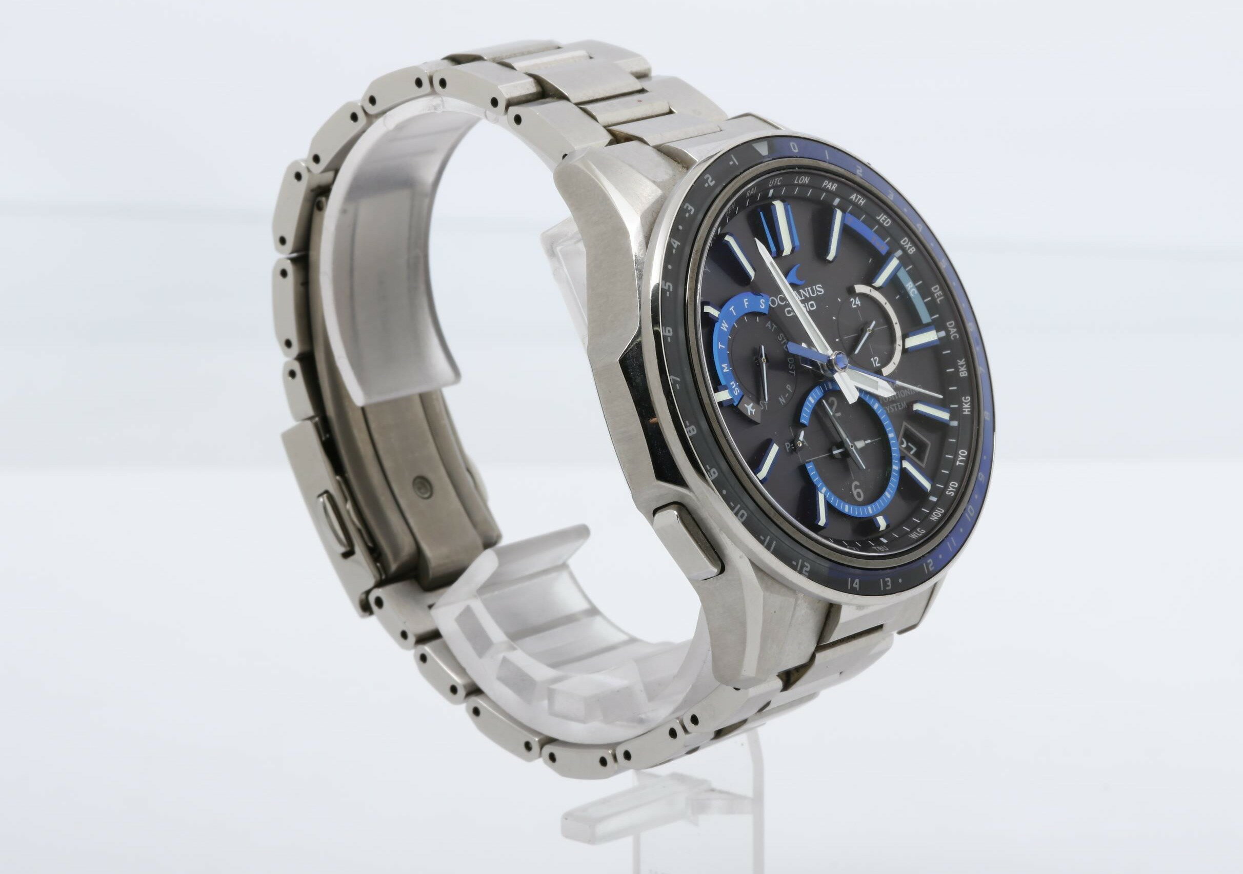 CASIO カシオ 時計 オシアナス OCWG11001AJF ブラック文字盤 チタン メンズ アナログ【本物保証】【中古】