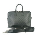 LOUIS VUITTON ルイヴィトン ビジネスバッグ PDJ ポルトドキュマンジュール N41248 オニキス シルバー金具 ダミエアンフィニ メンズ 2W...