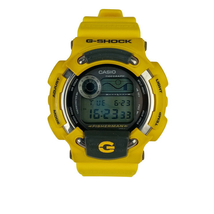 Rakuten - CASIO カシオ 腕時計 G-SHOCK フィッシャーマン DW-8600YJ-9T イエロー系 樹脂 チタン メンズ 美品【本物保証】【中古】