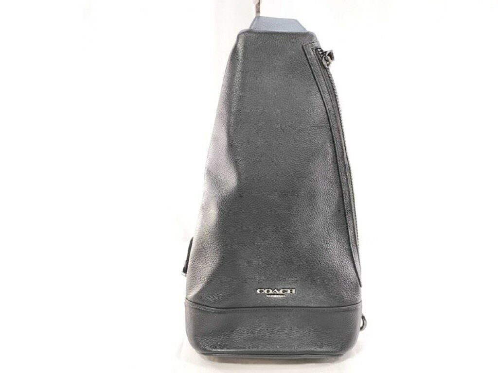 COACH コーチ ボディバッグ ドミニク CY803 ブラック系 レザー メンズ ショルダー...