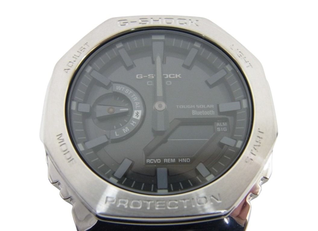乐天商城 - CASIO カシオ 腕時計 G-SHOCK FULL METAL 2100 Series GM-B2100SD-1AJF グレー シルバー系 ステンレススチール メンズ アナデジ 超美品【本物保証】【中古】