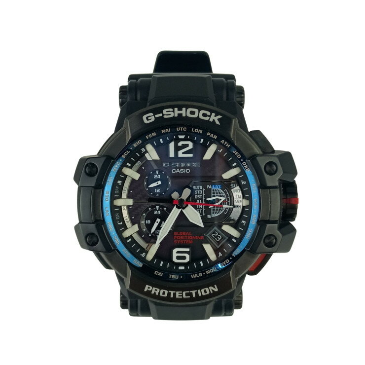 乐天商城 - CASIO カシオ 腕時計 G-SHOCK スカイコックピット GPW-1000-1AJF ブラック系 樹脂 メンズ 美品【本物保証】【中古】
