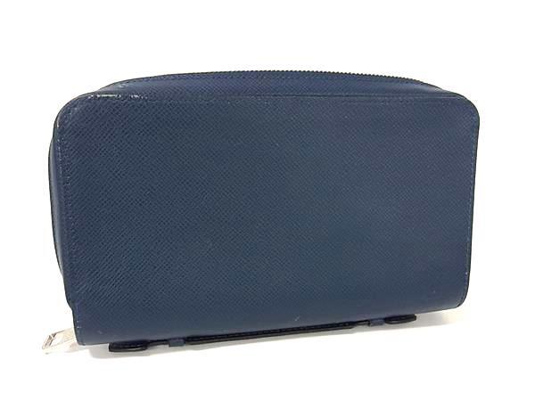 LOUIS VUITTON ルイヴィトン 財布 ジッピーXL M44276 ブルーマリーヌ(ネイビー系) タイガ メンズ ラウンドファスナー 長財布 美品【本物保証】【中古】