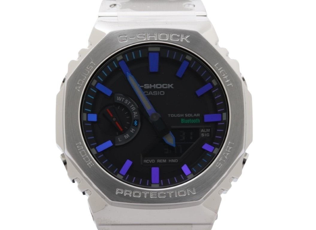 乐天商城 - CASIO カシオ 腕時計 G-SHOCK FULL METAL 2100 Series GM-B2100PC-1AJF ブラック シルバー系 ステンレススチール メンズ アナデジ 新品未使用展示品【本物保証】【中古】