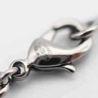 超美品CHANELシャネルストーンココマークネックレスメタルシルバー黒B11A【本物保証】【中古】
