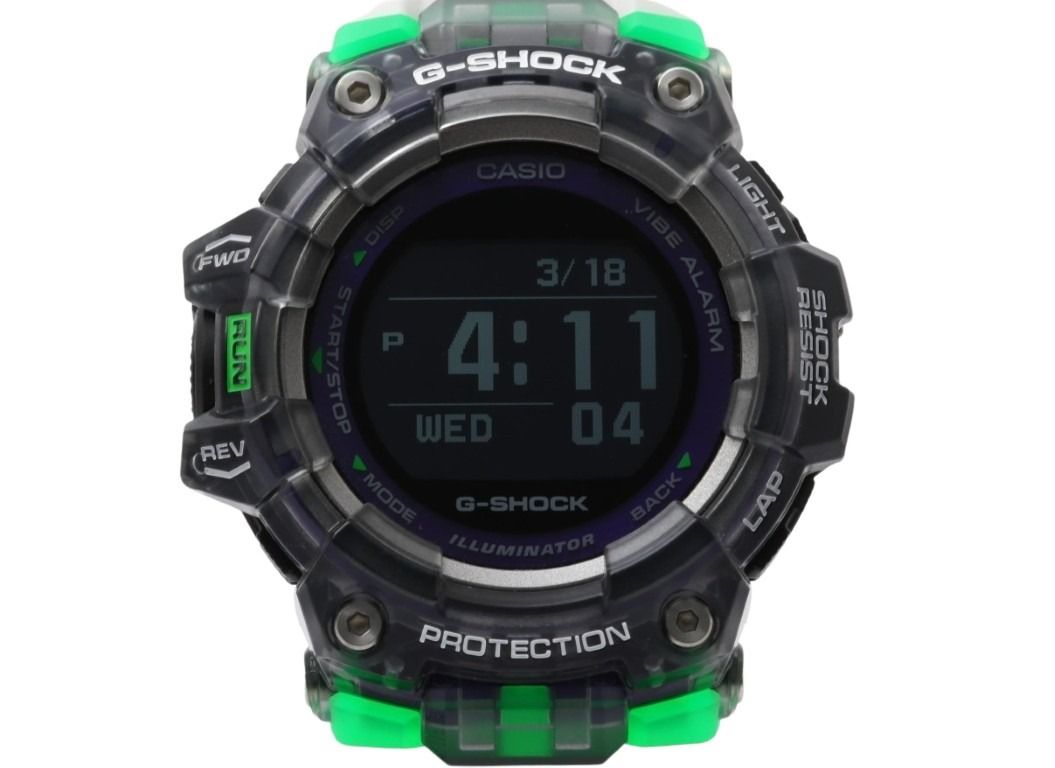 乐天商城 - CASIO カシオ 腕時計 G-SHOCK G-SQUAD GBD-100 SERIES GBD-100SM-1A7 ブラック グリーン ホワイト系 樹脂 メンズ デジタル 新品未使用展示品【本物保証】【中古】
