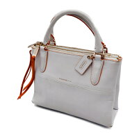 COACHコーチ2wayミニバッグショルダーバッグレザーホワイトオレンジ51612レディースバッグ【本物保証】【中古】