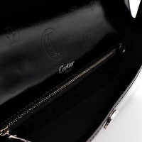 超美品CartierカルティエハッピーバースデーL1000532-EBハンドバッグワンショルダーバッグパテントレザーブラック【本物保証】【中古】