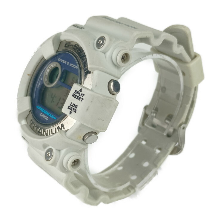 CASIO カシオ 腕時計 G-SHOCK MASTER OF G - SEA FROGMAN Gショック フロッグマン DW-8200LG-8JR ホワイト チタン 樹脂 メンズ クオーツ デジタル【本物保証】【中古】