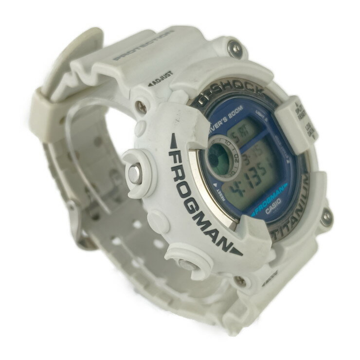 CASIO カシオ 腕時計 G-SHOCK MASTER OF G - SEA FROGMAN Gショック フロッグマン DW-8200LG-8JR ホワイト チタン 樹脂 メンズ クオーツ デジタル【本物保証】【中古】