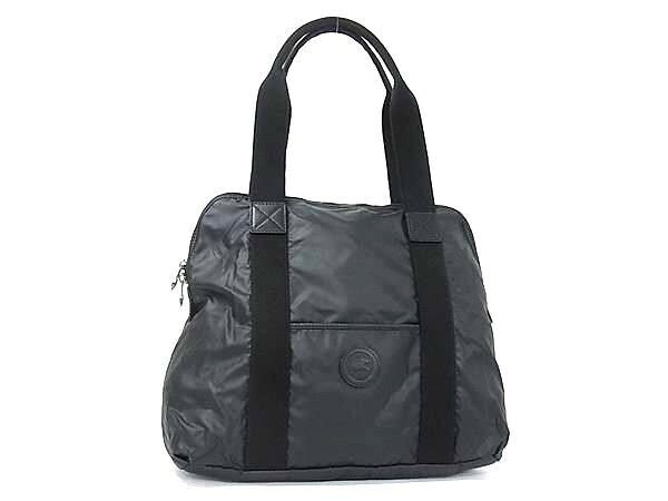 HUNTING WORLD ハンティングワールド トートバッグ ショルダートート ブラック系 ナイロン ユニセックス ハンドバッグ 超美品【本物保証】【中古】