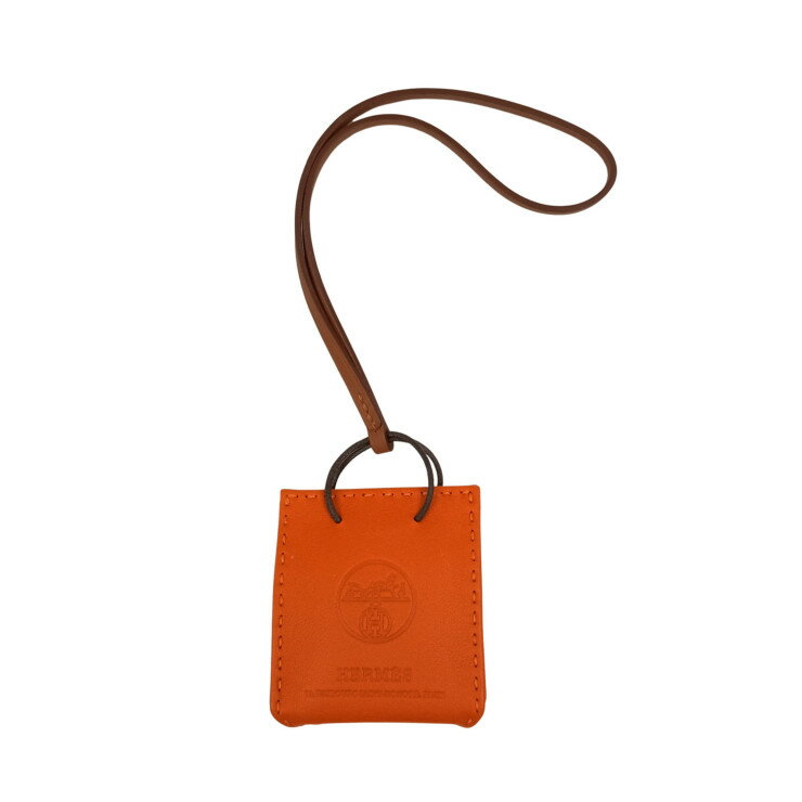 Rakuten - HERMES バッグチャーム サック オランジュ オレンジ系 アニョーミロ ユニセックス 新品未使用展示品【本物保証】【中古】