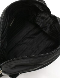 超美品PRADAプラダショルダーバッグナイロンレザー黒男女兼用【本物保証】【中古】