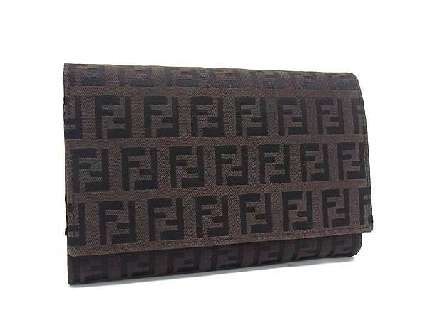 極美品❀FENDI フェンディ ズッキーノ コンパクト長財布 三つ折り 黒 楽天市場】フェンディ ズッキーノ（レディース財布｜財布・ケース
