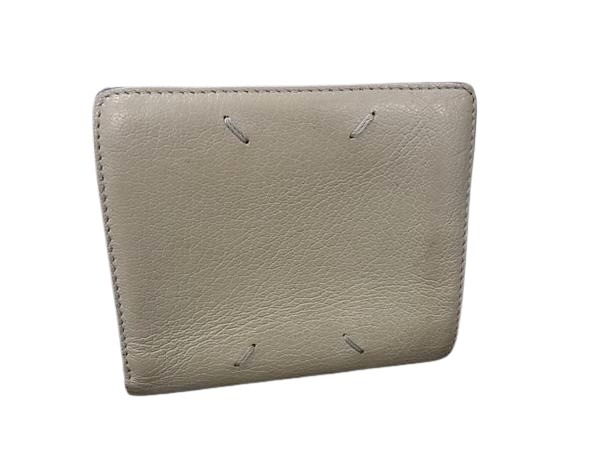 乐天商城 - Maison Margiela メゾン マルジェラ 財布 4ステッチ SA1UI0009 アイボリー系 レザー メンズ 二つ折り財布【本物保証】【中古】