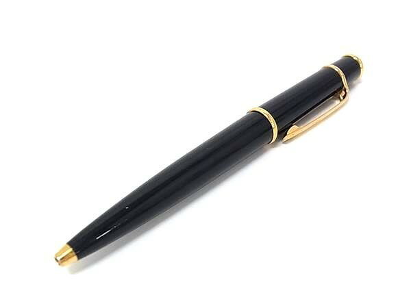 Cartier カルティエ ボールペン Diabolo de Cartier ディアボロ ドゥ カルティエ ブラック ゴールド ブルー系 レジン メンズ 筆記用具 文房具 美品【本物保証】【中古】
