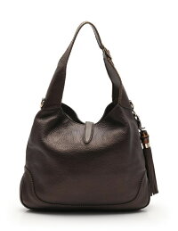 美品GUCCIグッチニュージャッキーショルダーバッグ246907レザーブロンズバンブータッセル2WAY【本物保証】【中古】