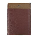 HERMES エルメス MC2 ガマ ジャングル カードケース ヴォーエプソン ブラウン系 名刺入れ パスケース バイカラー A刻印【本物保証】【中古】