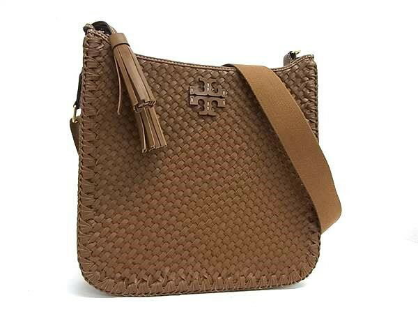 乐天商城 - TORY BURCH トリーバーチ ショルダーバッグ ブラウン系 レザー レディース クロスボディ 斜め掛け 美品【本物保証】【中古】