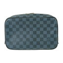 超美品 LOUIS VUITTON ルイヴィトン セカンドバッグ トゥルース・トワレ GM N47523 ネイビー系 シルバー金具 ダミエ・コバルト キャンバス メンズ ポーチ クラッチバッグ【本物保証】【中古】(4)