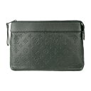 美品 LOUIS VUITTON ルイヴィトン セカンドバッグ ポシェット・ヴォワヤージュ スープル M82545 ブラック モノグラム・シャドウ レザー メン...