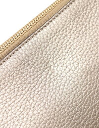 超美品GUCCIグッチバンブークラッチバッグレザーシャンパンゴールド376858【本物保証】【中古】