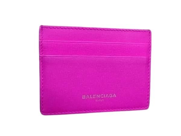 乐天商城 - BALENCIAGA バレンシアガ カードケース 490620 ピンク レザー レディース 美品【本物保証】【中古】