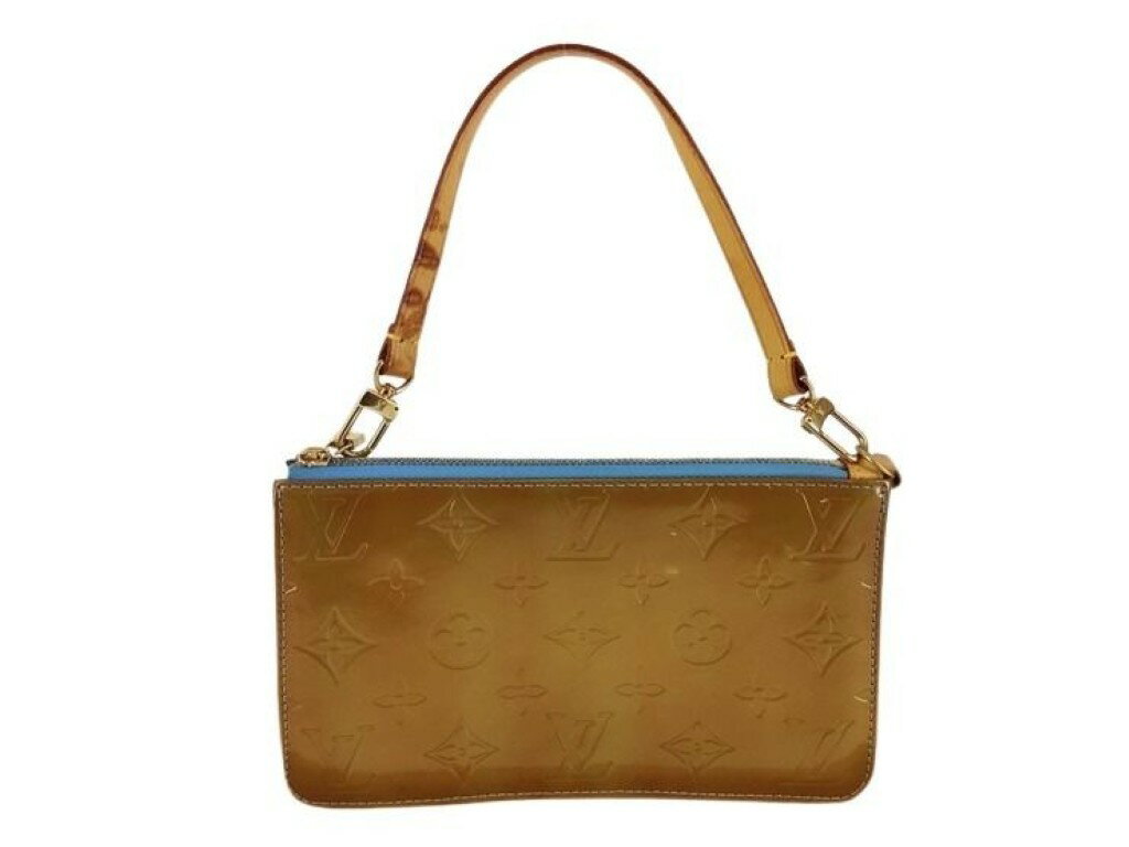 乐天商城 - LOUIS VUITTON ルイヴィトン ポーチ レキシントン M91011 グリーン系 モノグラムヴェルニ レディース ハンドバッグ ゴールド金具【本物保証】【中古】